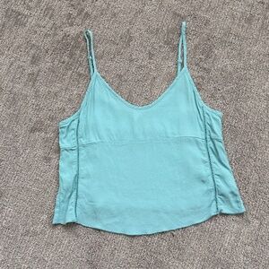 Aritzia Sunday Best Crop Cami Tank - Blue